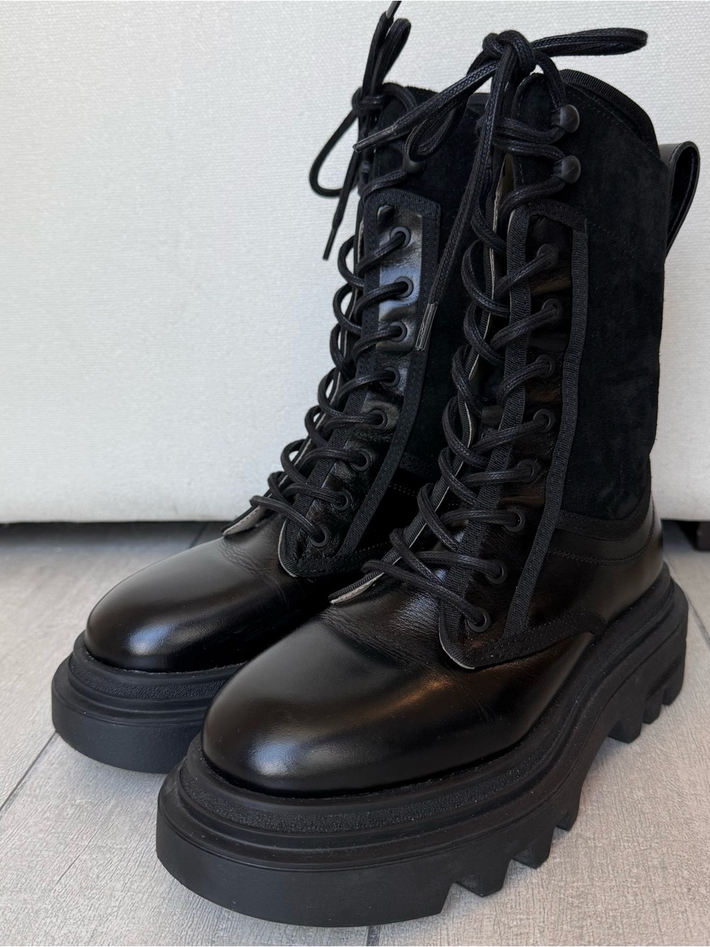 All Saints Alexia Lug Sole Combat Boot Women - Picture 7 of 14